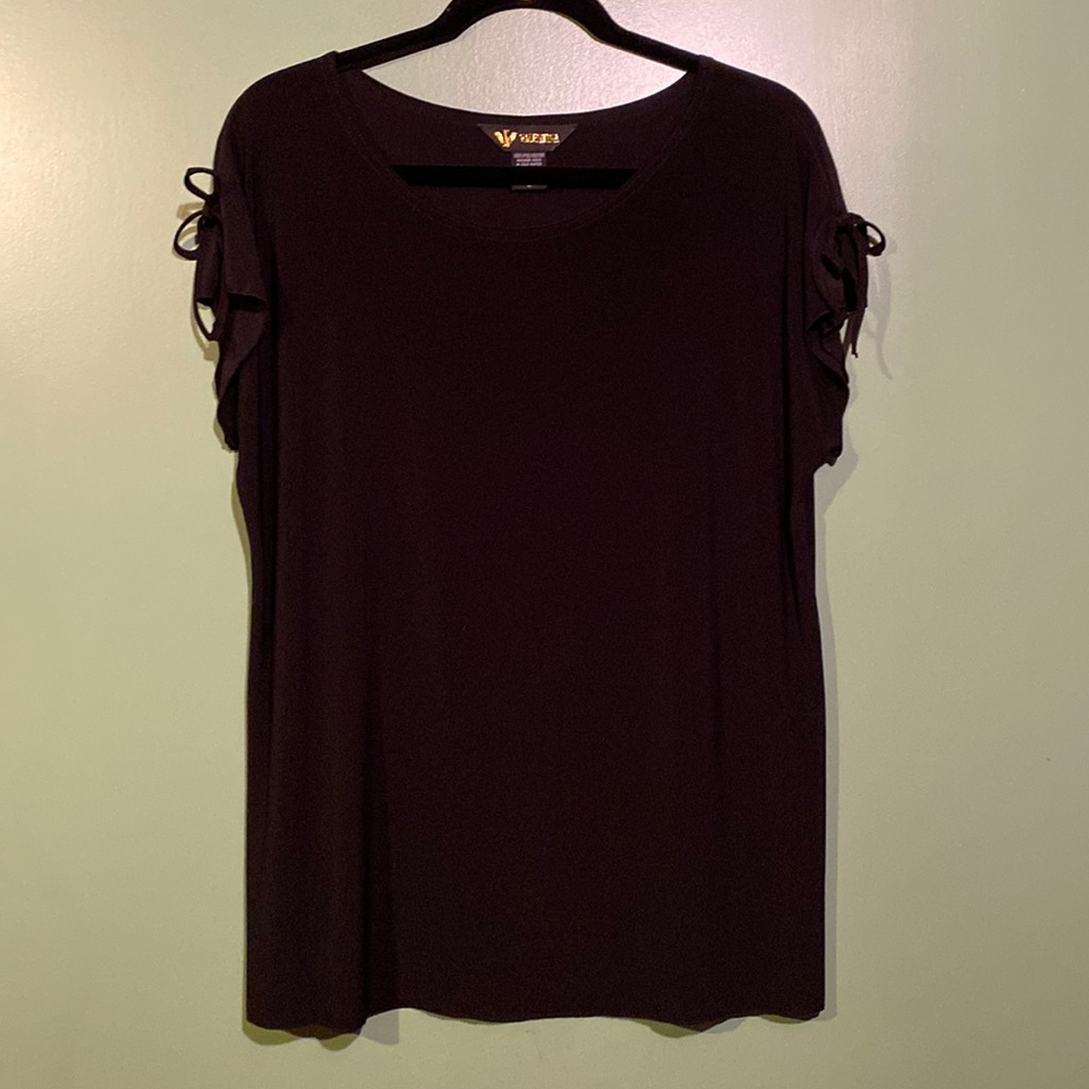 Valentina Black Tunic Top